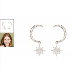 *Aster* Crescent Moon Earrings *Solstice*